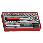 Juego de llaves de vaso Teng Tools de 3/8", 12 caras, TT1, 19 piezas — TT381912