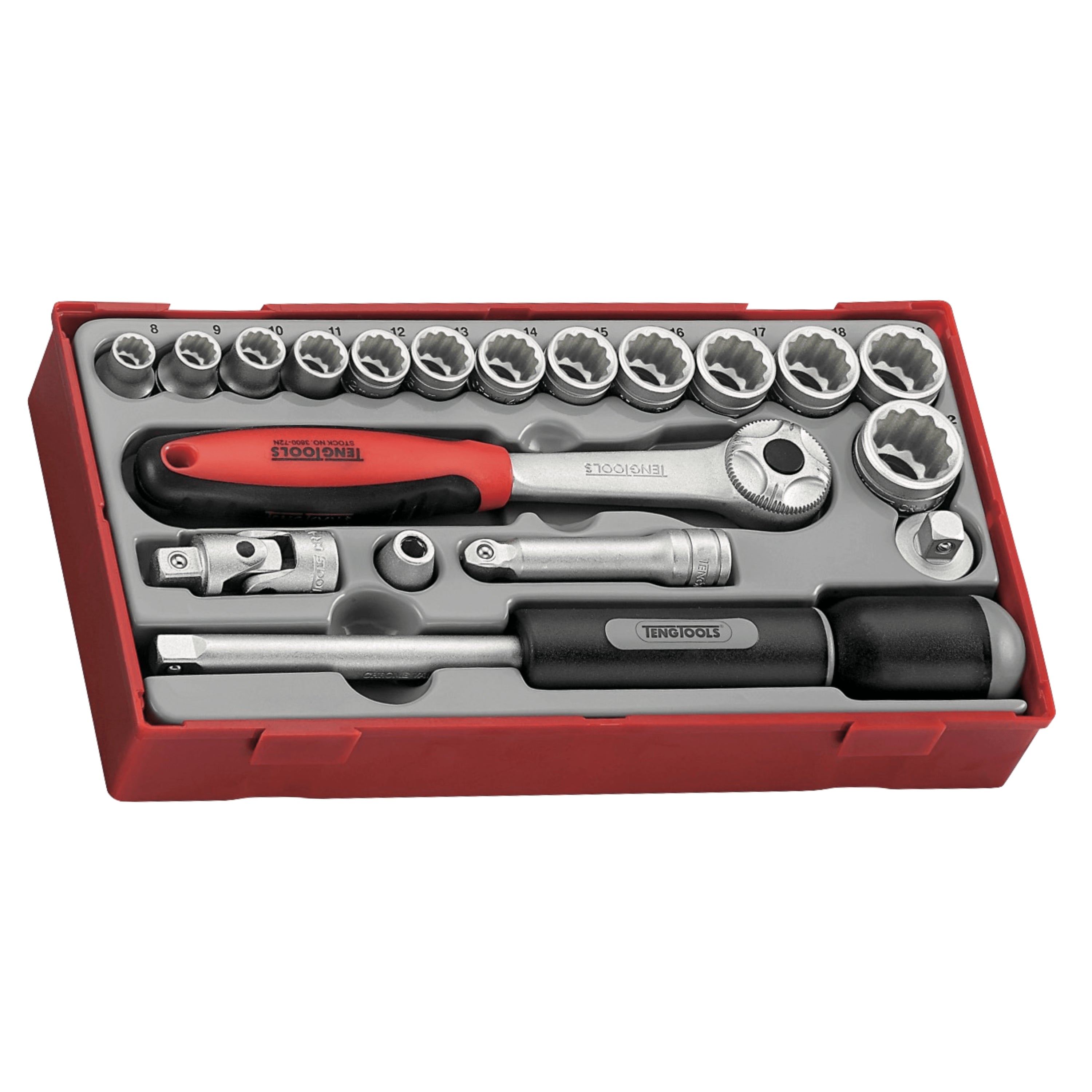 3/8 Socket Set 12 pt TT1 19 Pieces