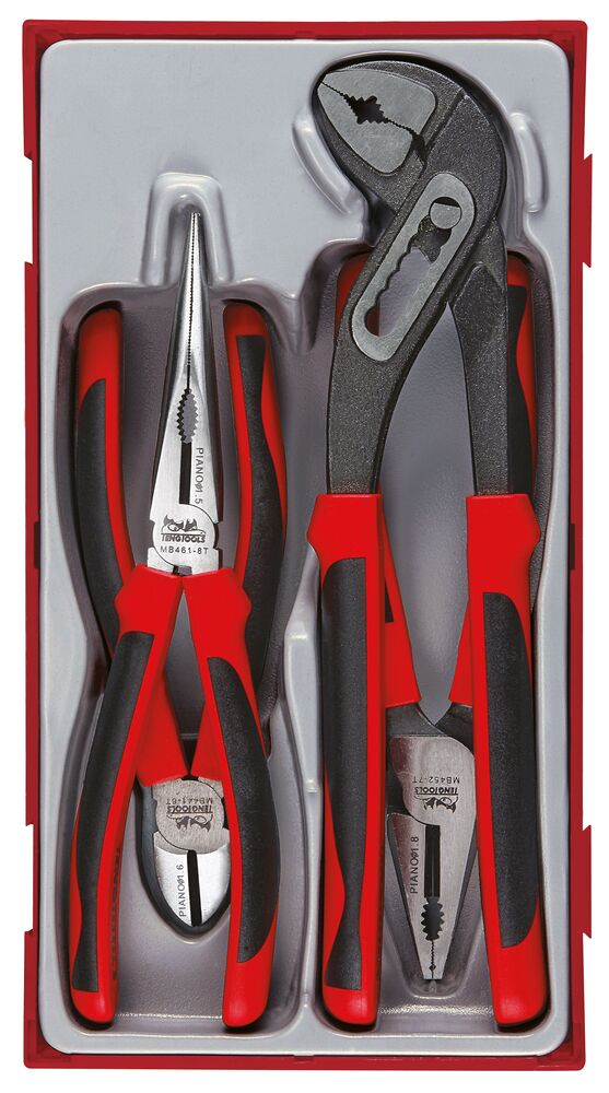 Plier Set TPR Grip TT1 4 Pieces