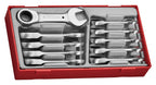 Juego de llaves combinadas de carraca cortas Teng Tools TT1, 10 piezas