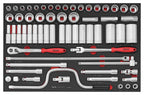Juego de vasos de 1/2" Teng Tools de 12 caras FOAM4X4 63 piezas — TTESK63