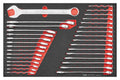 Metric Combination & Ratcheting Spanner Set FOAM4X4 31 Pieces