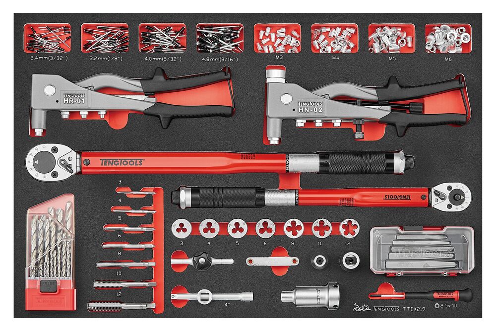 General Service Tool Set FOAM4X4 219 Pieces