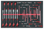 Juego de destornilladores de tuercas y mangos en T hexagonales/TX de Teng Tools FOAM4X4, 23 piezas — TTEX23N