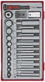 Teng Tools Juego de llaves de vaso con puntas hexagonales de 1/2", 23 piezas — TTHEX23