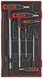Juego de llaves hexagonales de bola con mango en T Teng Tools AF TT1, 7 piezas — TTHEX7AF