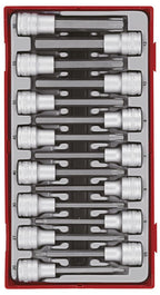 Juego de vasos largos de puntas hexagonales y TX de 1/2" de Teng Tools TT1, 15 piezas — TTTXH15