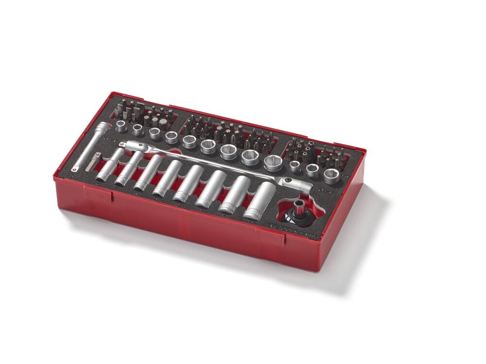 1/4 Socket & Bits Set FOAM1 87 Pieces