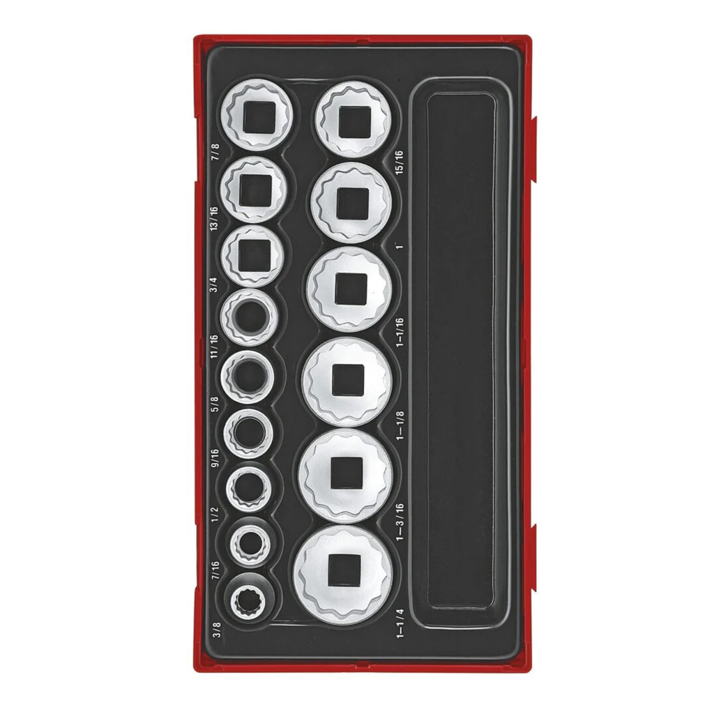 1/2 Socket Set 12 pt AF TT1 15 Pieces