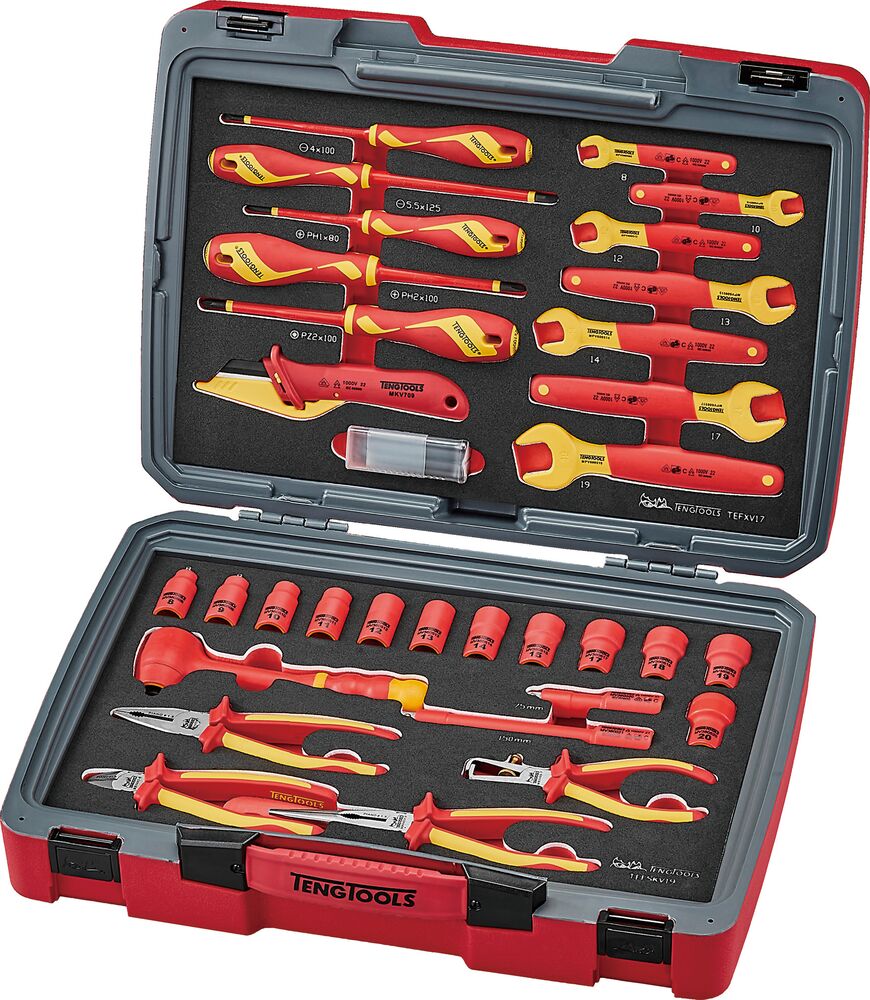 Teng Tools MECCA PRO TC-6T FOAM Electrician Tool Kit 37 Pieces — TC-6TE03NZ
