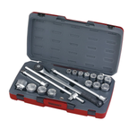 Juego de vasos Teng Tools MECCA PRO de 3/4" de 6 puntas, 18 piezas — T3418-6
