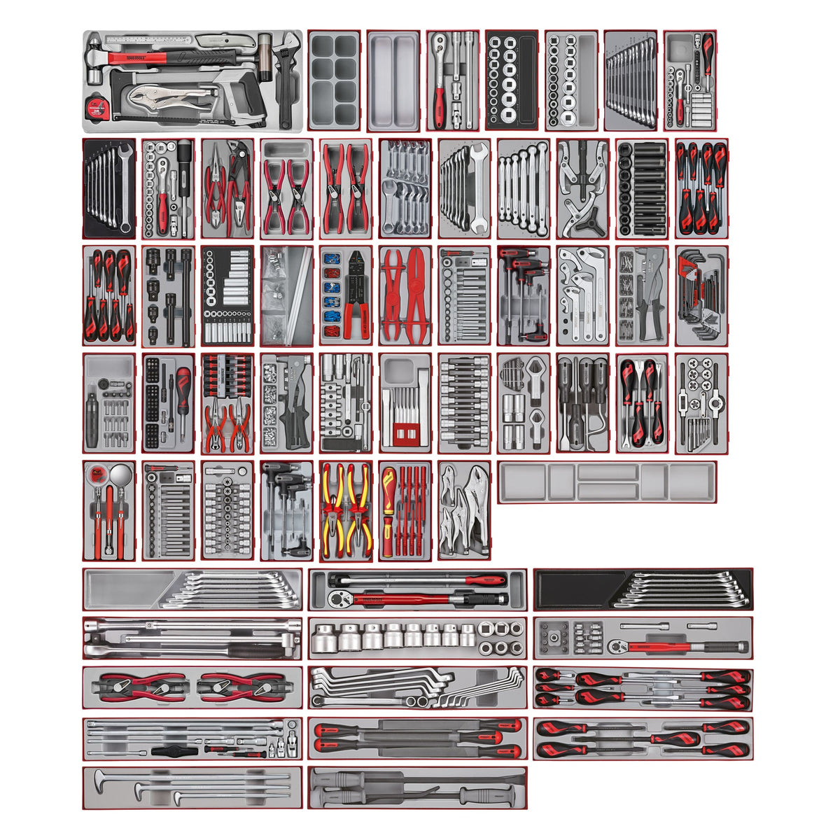 Teng Tools 993 Piece Tool Set in 63 TT Tool Control Trays, No Chest or Cabinet