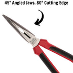 Bent Long Nose Plier TPR Grip 210mm