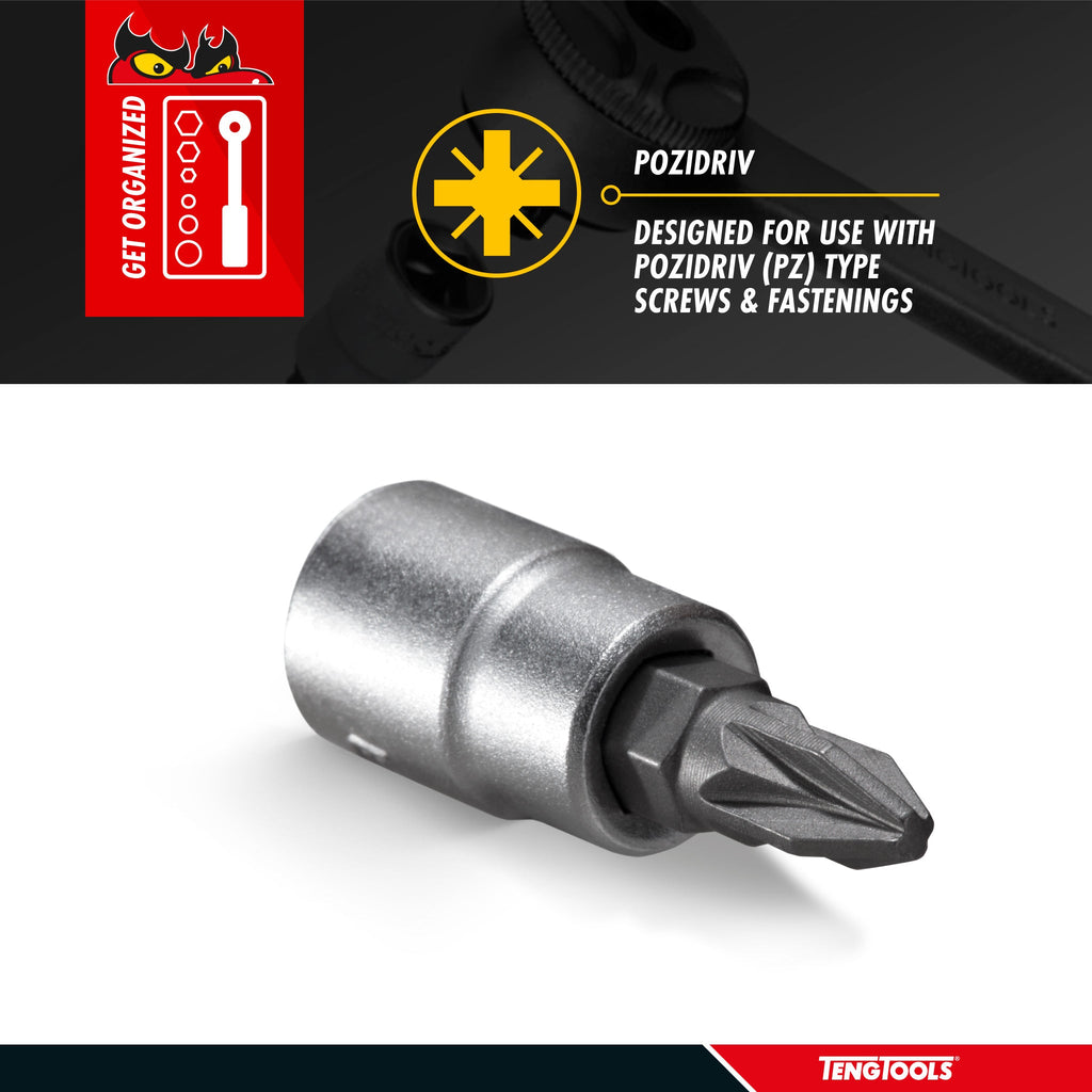 1/4 Drive Pozi Bit Socket PZ2