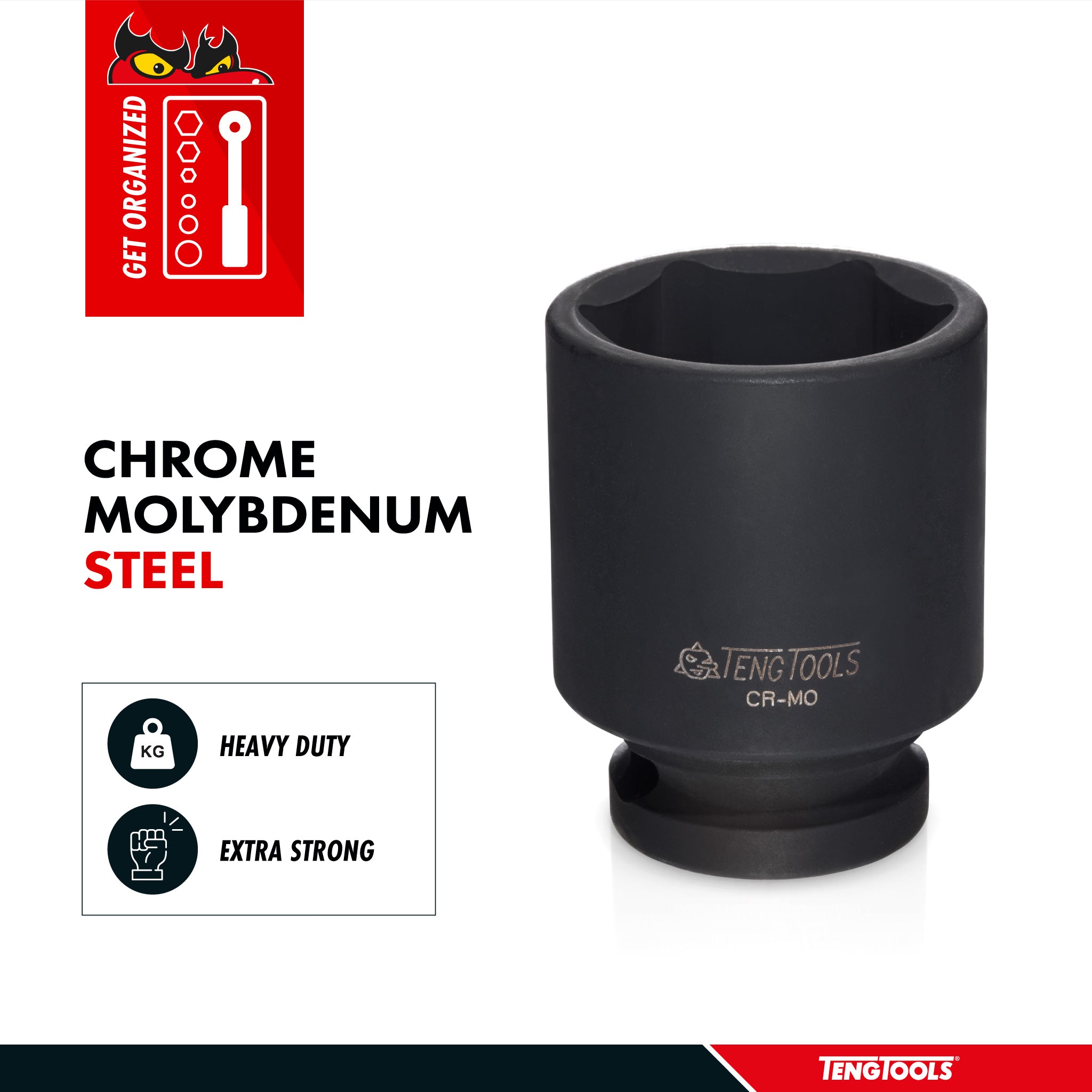 1/2" Drive Regular Impact Socket DIN AF 3/8"