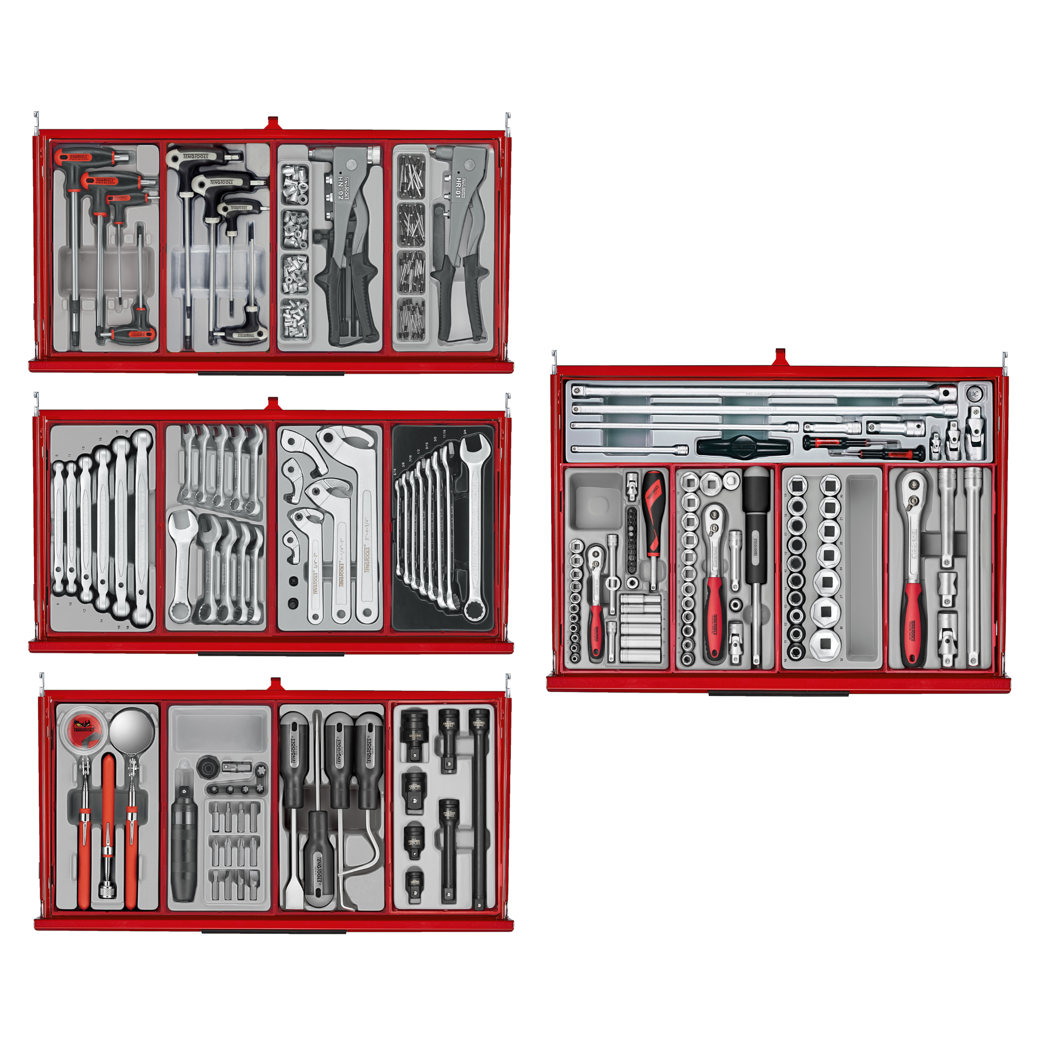 26" PRO35™ Mega Master Tool Kit, 1033 Piece, Red