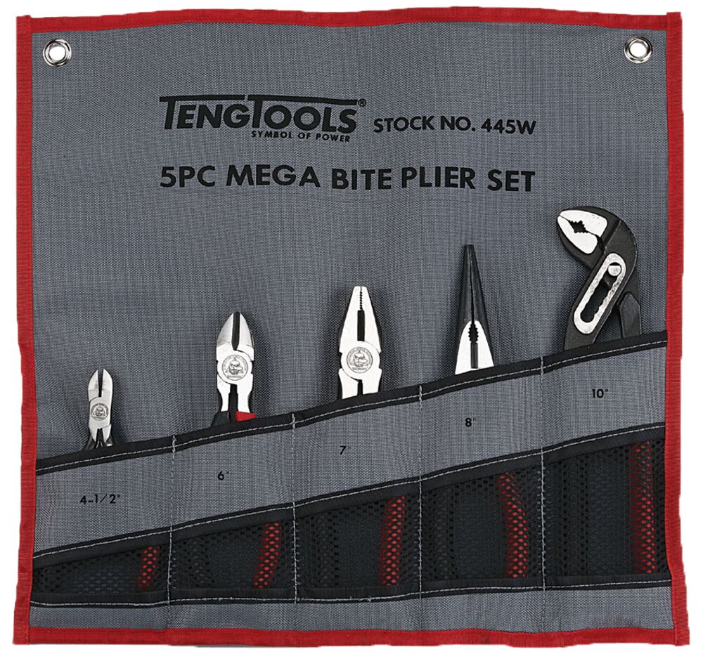 Plier Set Tool Roll 5 Pieces