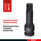 1/2" Hex Impact Socket SAE 3/16