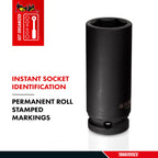 1/2" Drive Deep Impact Socket DIN AF 3/8"
