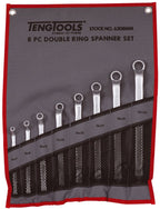 Double Ring Spanner Set Tool Roll 8 Pieces