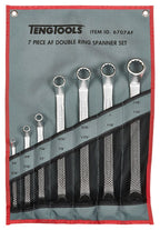 Double Ring Spanner Set AF Tool Roll 7 Pieces