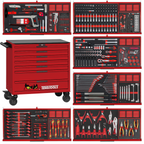 37" PRO35™ Roller Cabinet Foam Tool Kit, 637 Pieces, Red — complete kit contents