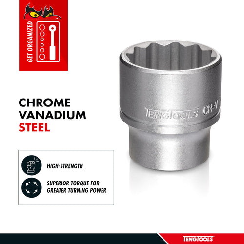 1/2" Socket 12pt AF 25/32"