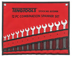 Combination Spanner Set Anti Slip Tool Roll 12 Pieces