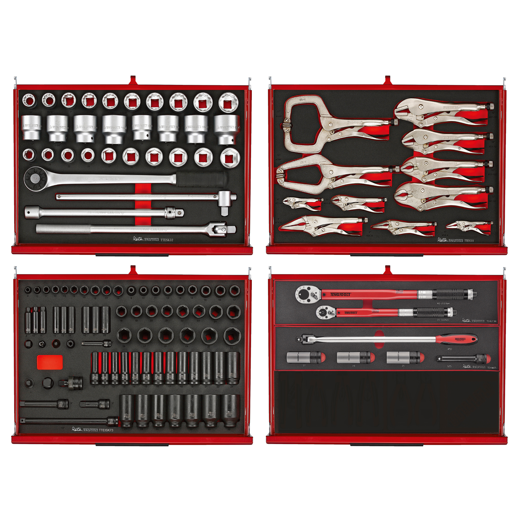 1133 Piece 53" PRO35™ Monster Stack Foam Tool Kit (Red)