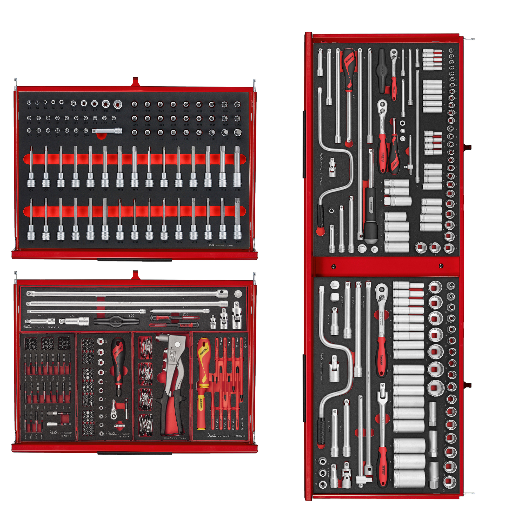 1133 Piece 53" PRO35™ Monster Stack Foam Tool Kit (Red)