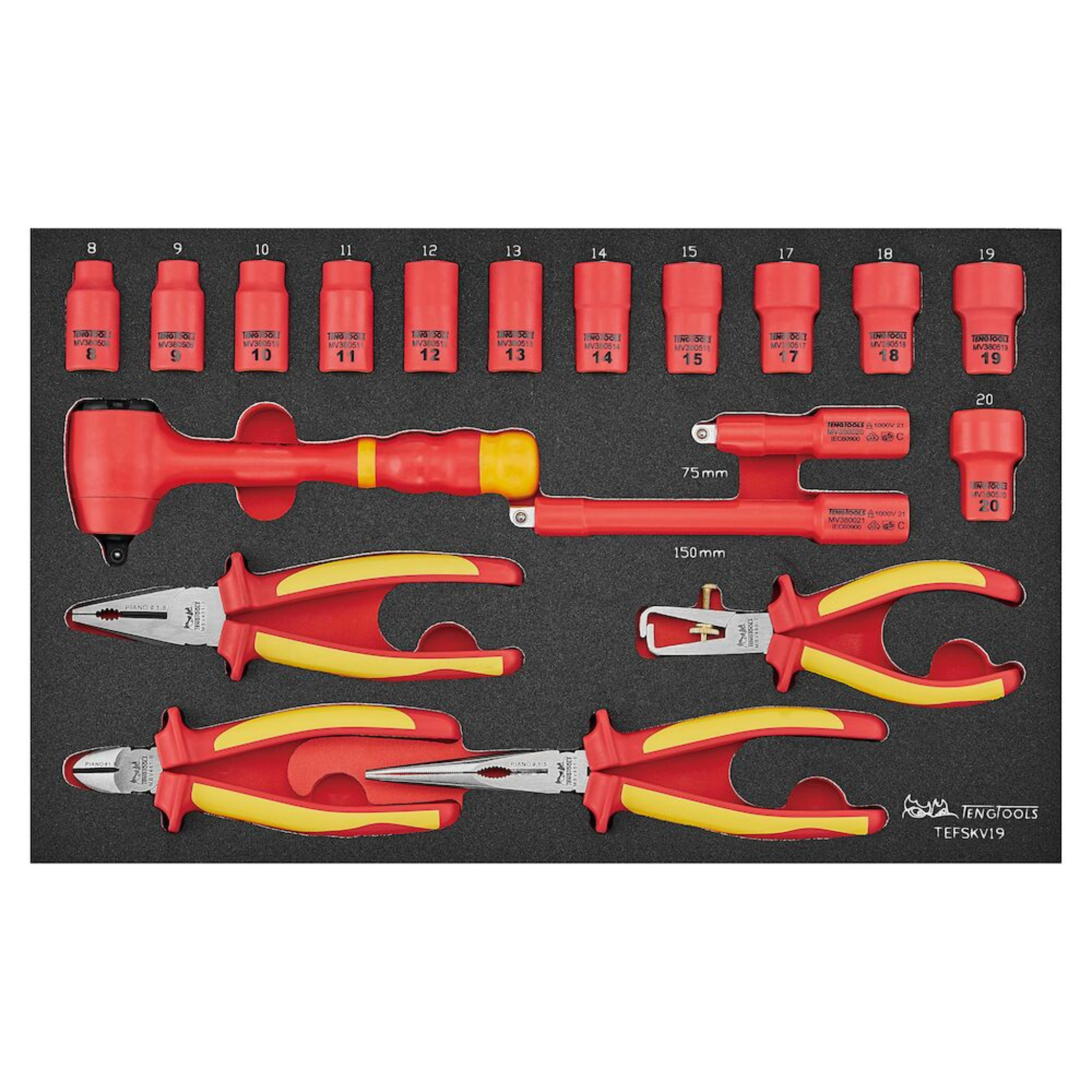 MECCA PRO TC-6T FOAM Electrician Tool Kit 37 Pieces