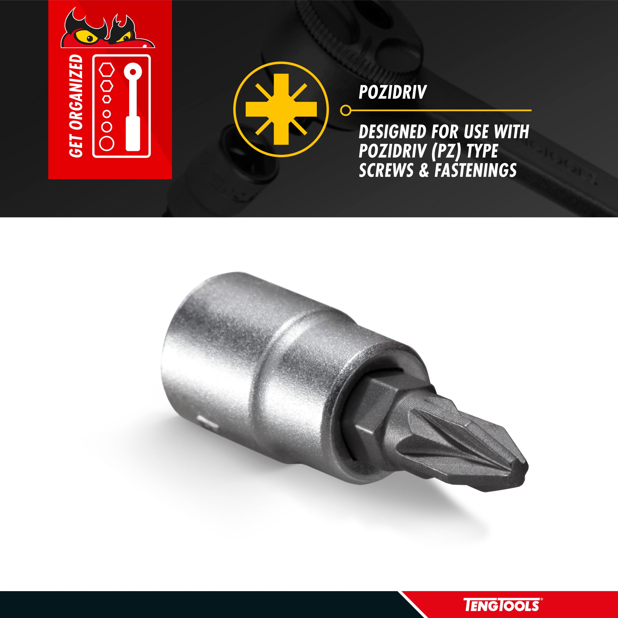 1/4 Drive Pozi Bit Socket PZ3