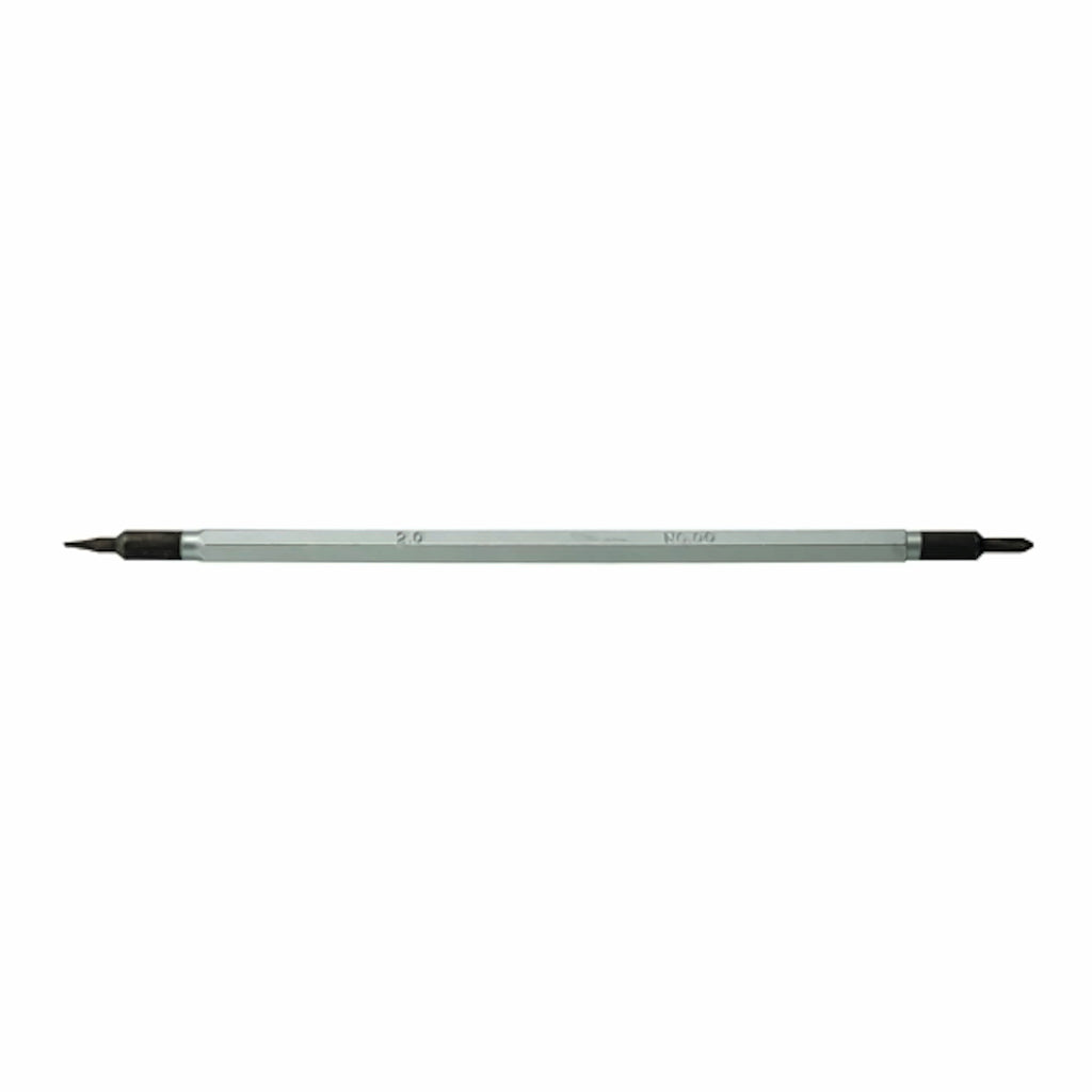 Teng Tools double ended mini screwdriver blade, flat x Phillips on a white background