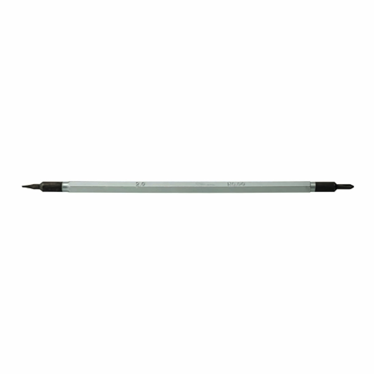 Teng Tools double ended mini screwdriver blade, flat x Phillips on a white background