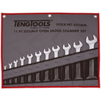 Teng Tools Double Open Ended Spanner Set Tool Roll 11 Pieces — 6211MM