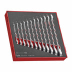 Teng Tools TED6512RS Ratcheting Combination Wrench Set RS FOAM2 12 on a white background