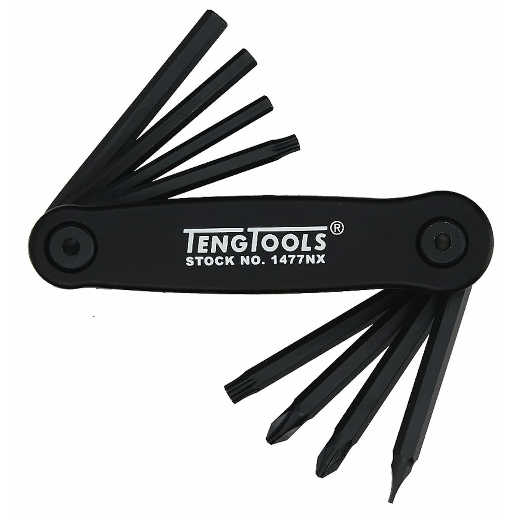 Teng Tools Folding Key Set Mixed 8 Pieces — 1477NX