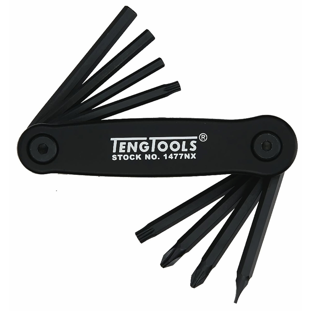 Teng Tools Folding Key Set Mixed 8 Pieces — 1477NX