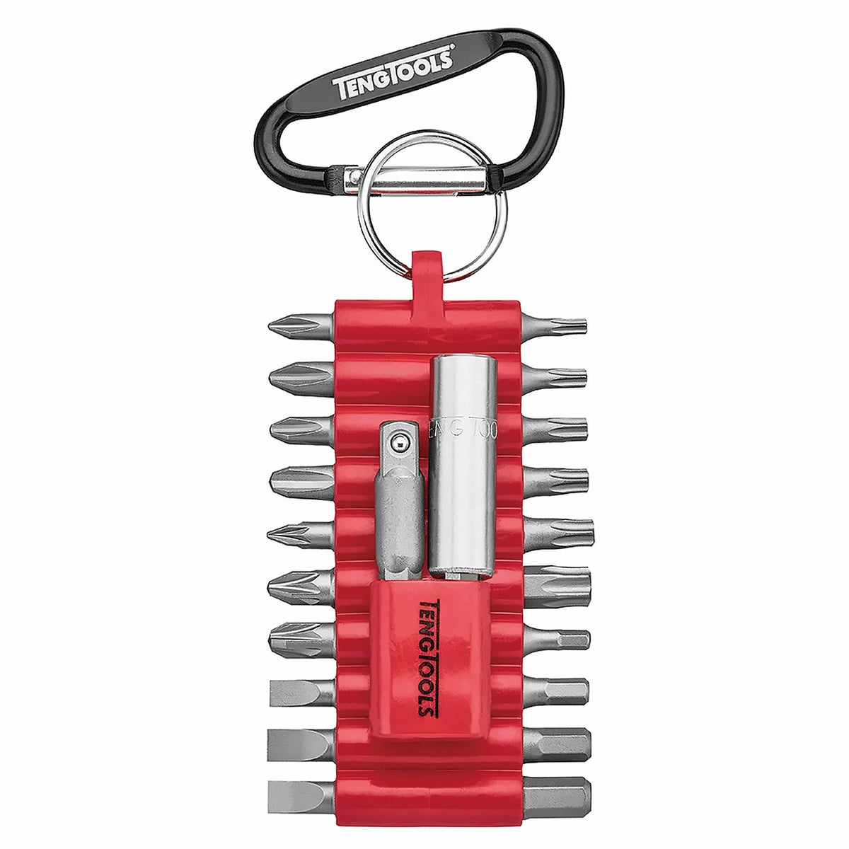 Teng Tools THBS22 22 Piece Mixed Bit Set with Carabiner Hook on a white background