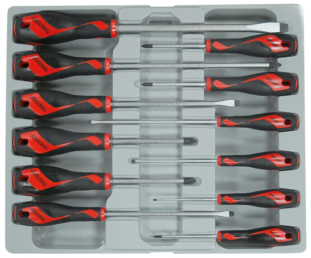 Teng Tools Screwdriver Set Mixed & Insulated 12 Pieces — MD912N1