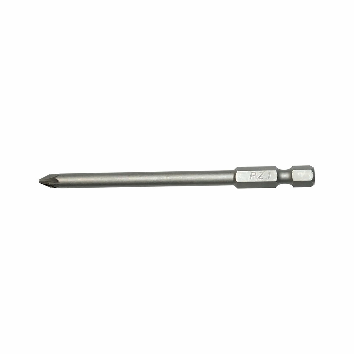 Teng Tools Pozidriv bits with 1/4 in hex shank, 89 mm (3.5 in), PZ1 to PZ2 on a white background
