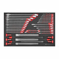 Teng Tools TTEX32 Spanner & File Set FOAM4X4 32 Pieces on a white background