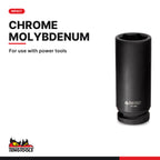 Teng Tools 1/2 inch drive 6-point metric DIN deep impact socket in chrome molybdenum for power tools