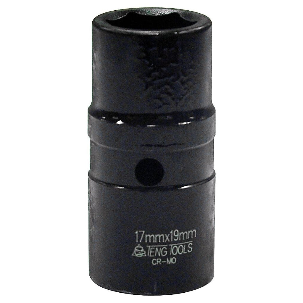 Teng Tools 1/2 inch drive 6-point metric double ended impact socket on a white background