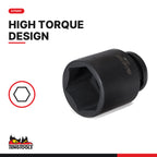 Teng Tools 1/2 inch drive 6-point SAE DIN impact socket, 6-point high torque design