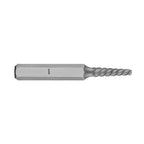Teng Tools 1/4 in hex screw extractor, No. 1 to No. 3 on a white background