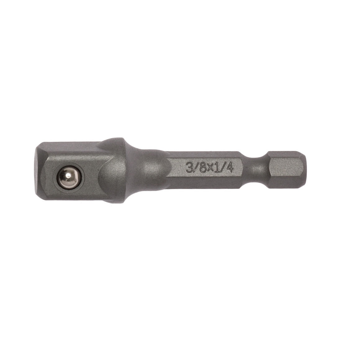 Teng Tools 1/4 in hex bit adaptor for 1/4, 3/8 and 1/2 in sockets on a white background