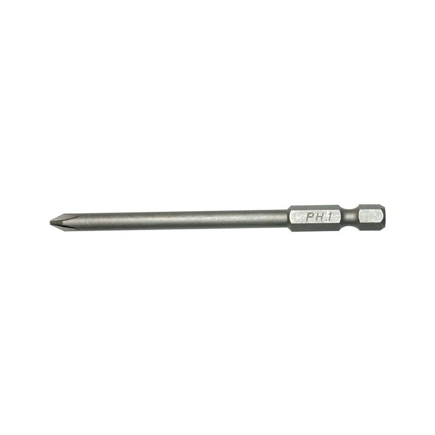 Teng Tools 1/4 in hex Phillips bit 89 mm, PH1 and PH2 on a white background