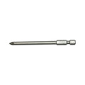 Teng Tools Pozidriv bits with 1/4 in hex shank, 89 mm (3.5 in), PZ1 to PZ2 on a white background