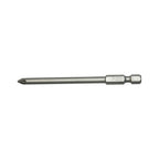 Teng Tools Pozidriv bits with 1/4 in hex shank, 89 mm (3.5 in), PZ1 to PZ2 on a white background